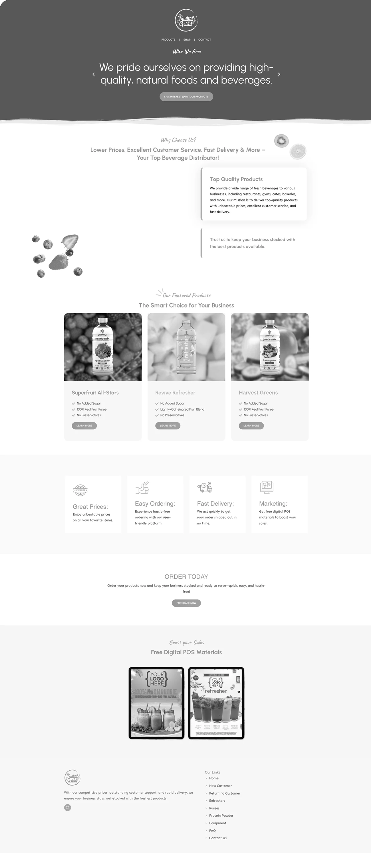 The B2B storefront before the Virtina redesign, example 1 of 2