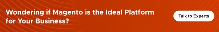 Talk to our Magento experts and start your eCommerce journey – Virtina CTA banner with Let’s Discuss button