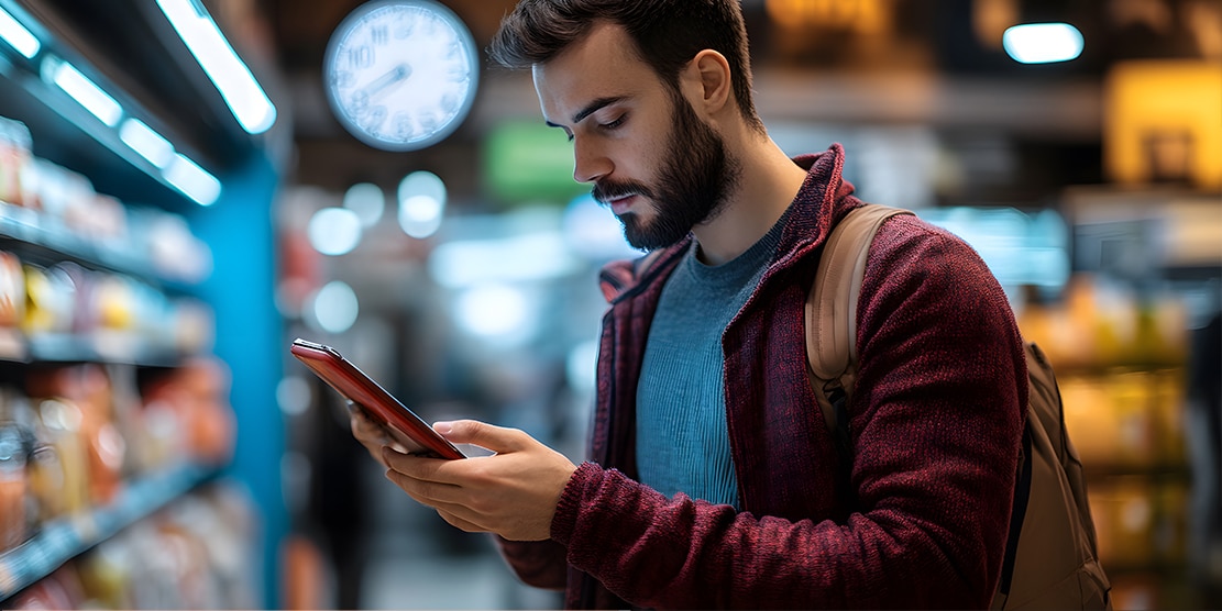 B2B buyer placing an order on a mobile-optimized eCommerce site